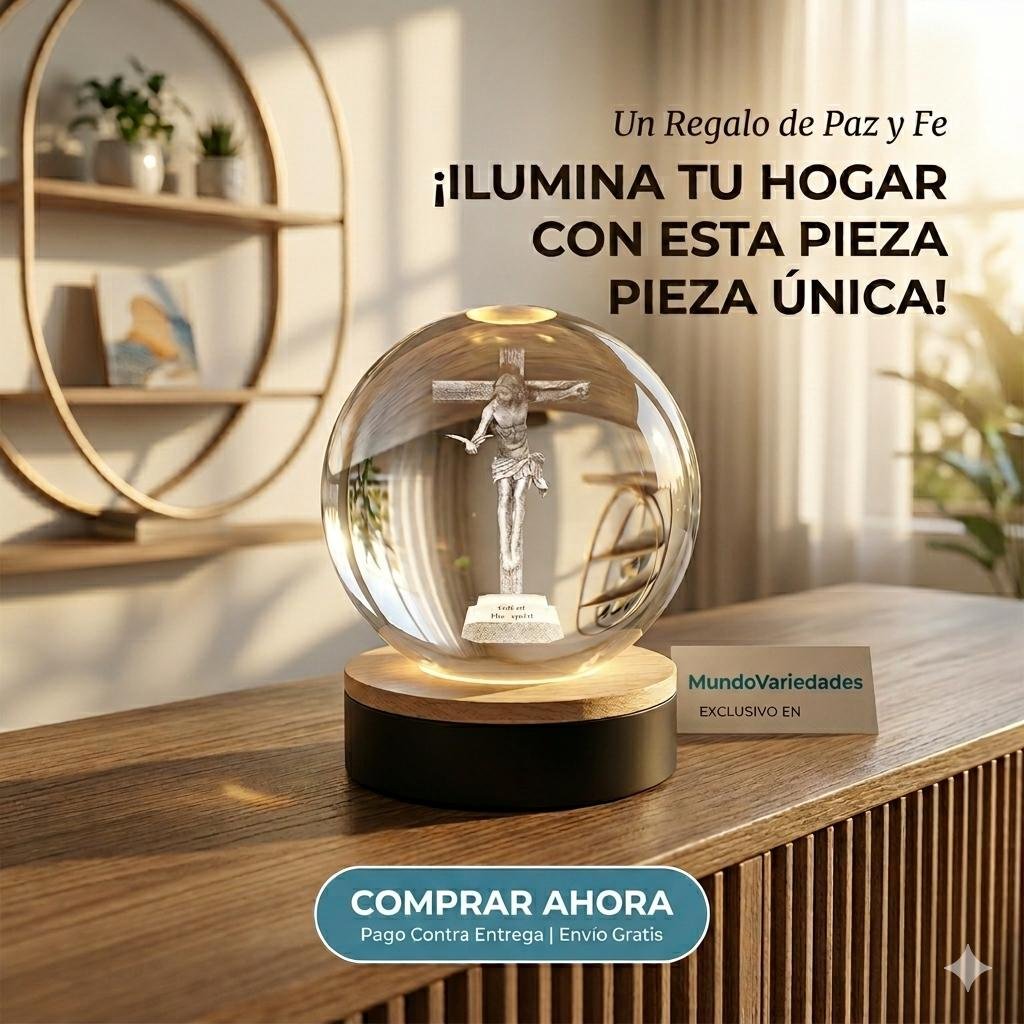 Lampara Esferica Cristal Grabado Figura