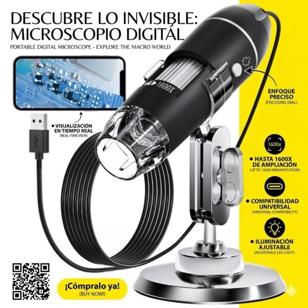 Microscopio Digital 1600x Usb Portatil