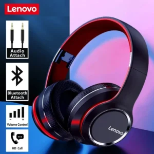 Audífonos Bluetooth Lenovo HD200 - Plegables, con Cancelación de Ruido y Sonido Estéreo HIFI para Gaming y Computadora